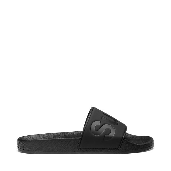 Superga 1908 Slides Polysoft Black Slides - Women's Shoes USA | US3984981